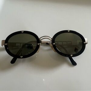 MOSCHINO Black Oval Sunglasses